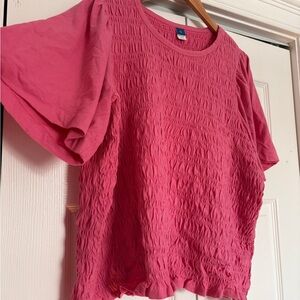 Old Navy Pink Smocked Women's Top